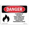 Signmission OSHA Danger Sign, 7" Height, 10" Width, Rigid Plastic, Flammable Or Explosive Static, Landscape OS-DS-P-710-L-2315 - alternate 1